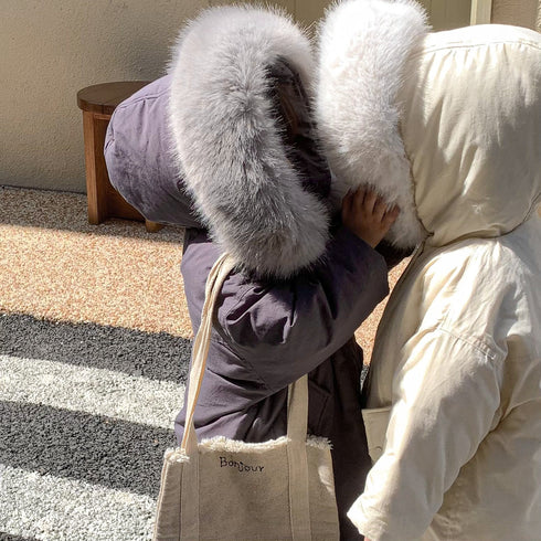 Children's Down Jacket Long Knee 90 White Duck Down Jacket